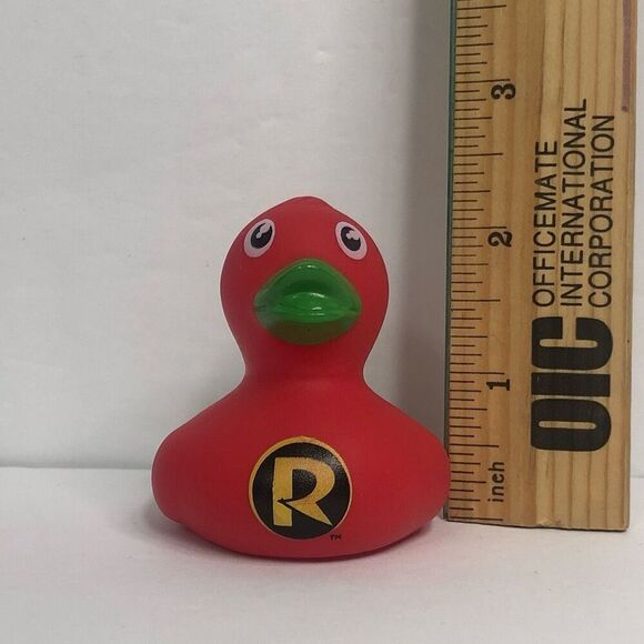 robbin rubber duck dc comics red green duck jeep ducking bath time baby toy - Picture 5 of 6